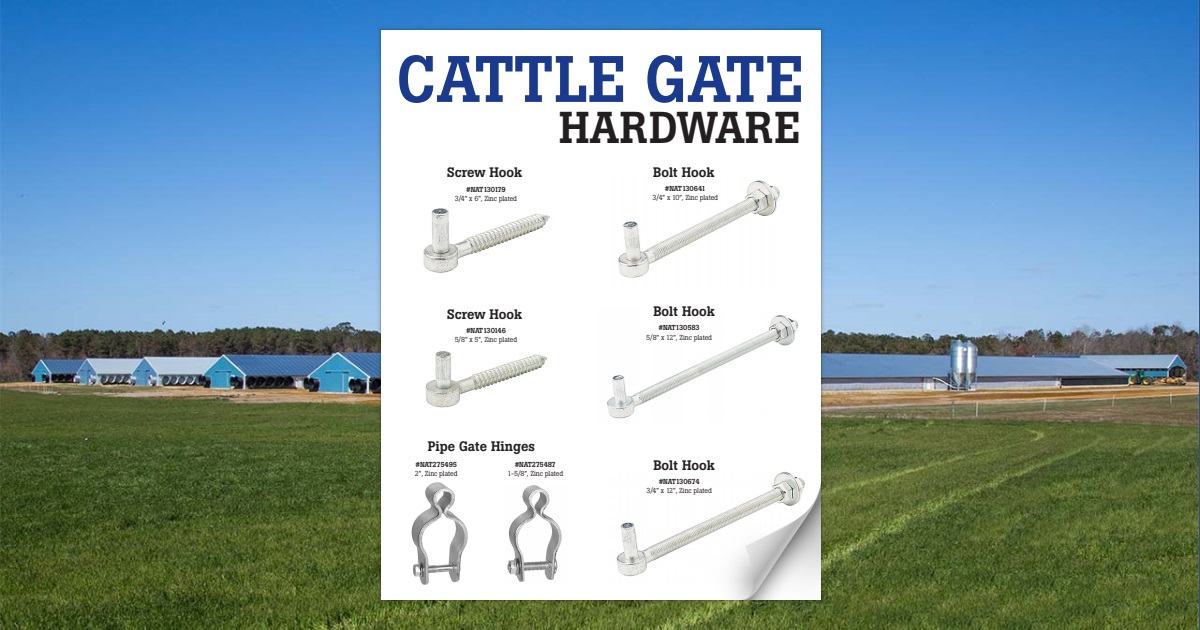 Hog Slat Cattle Gate Hardware Informational Flyer
