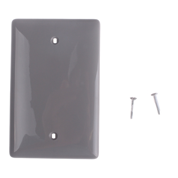 Picture of Receptacle Cover Blank Gray Single Gang