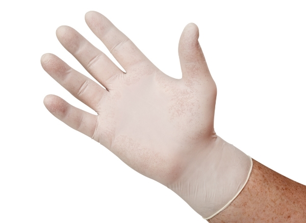 Hand-Tek® Disposable Lightly-Powdered Latex Gloves - White