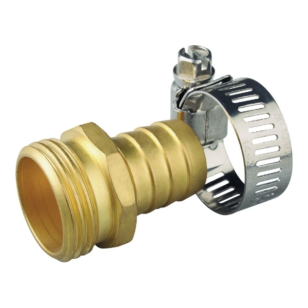 Hose Coupling 3/4" Barb x 3/4" MGH - Solid Brass