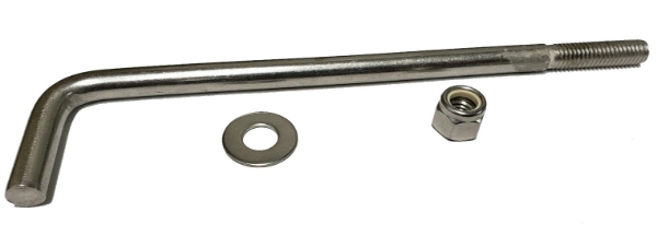 Stainless Steel  L-shaped Anchor bolt 3/8" X 8"  w/nut and washer 607013