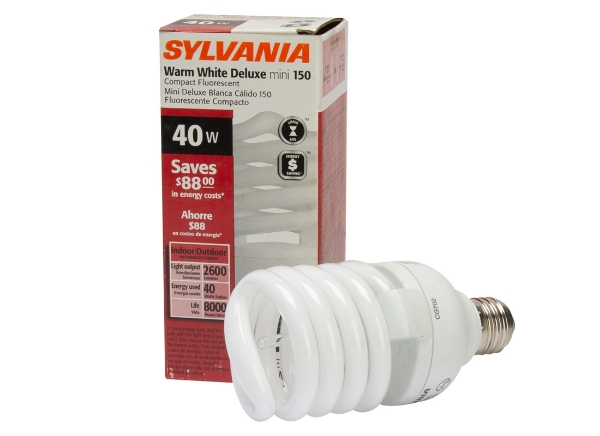 Picture of Bulb 40 Watt Fluorescent Sylvania Spiral 2700K