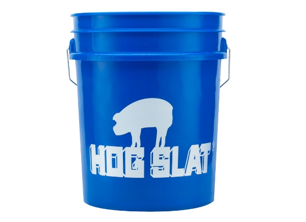 Picture of Blue Bucket w/ Handle & Hog Slat Logo (5 Gallon)
