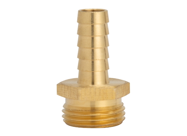 Picture of Brass 3/4" Male Garden Hose End w/ 1/2"  Barb