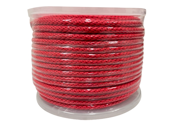 Picture of Red Rope 3/8" Poly Propylene Solid Braid 300' Roll