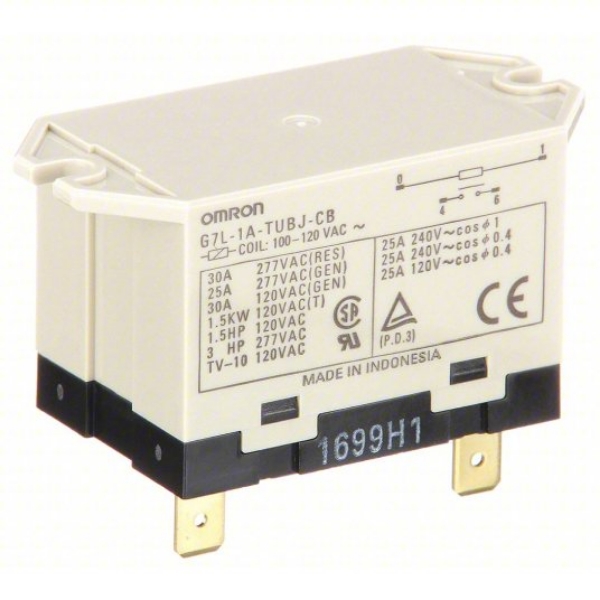 Picture of Power Relays | 4 Pin SPST N.O. | 25A 120/240V 