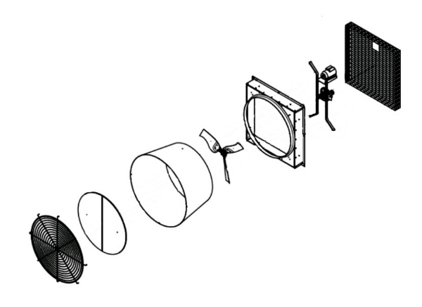 Picture of Fan 52" GALV BFY 1.5HP 1725RPM 230/460V 3P 60Hz Only