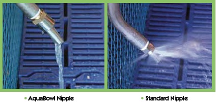 Low-Spray Sow Trigger Nipple Water Flow Comparison