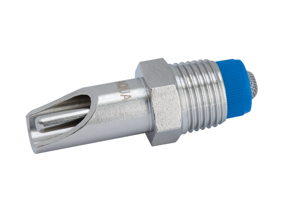 The Aqua Series nursery nipple features an all stainless steel design, reduced sized body for easier drinking by small pigs, and a 1/2” MPT end for quick installation.