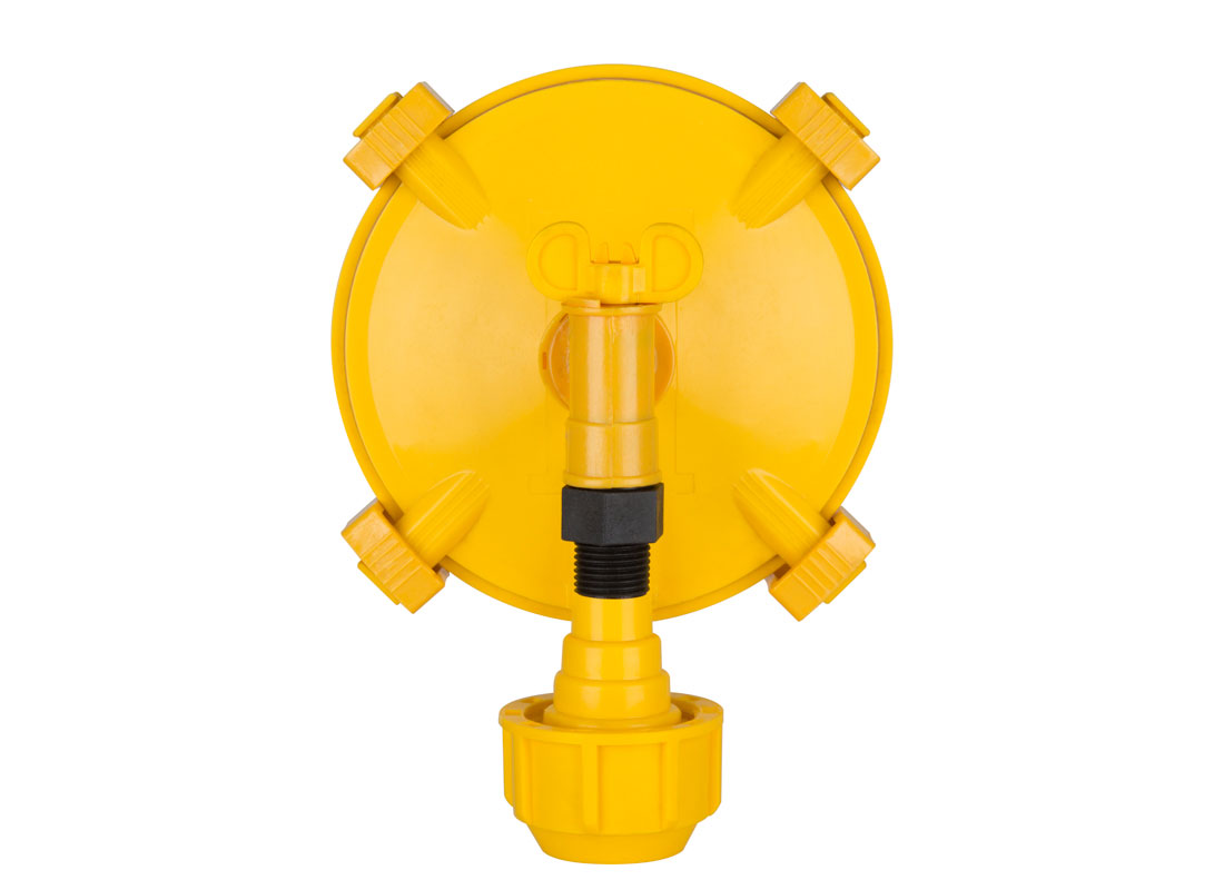 The Hog Slat Euro Valve features four clips that can be removed without tools for diaphragm access, a flow control valve and a compression fitting that accepts 1/2” water pipe.