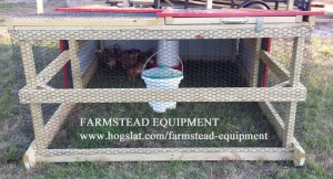 Chickens in Outdoor Tractor_Front
